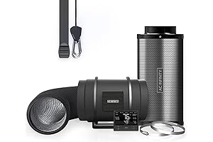 AC Infinity Air Filtration Pro Kit with 8" Carbon Filter and CLOUDLINE Inline Fan
