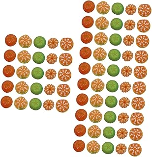 SAFIGLE 150 Pçs Colares De Laranja Artificial A Granel Contas De Laranja Mini Pingentes De Resina Pingentes De Laranja Falso Pingentes De Frutas A Granel Contas Planas Pingentes De Joias