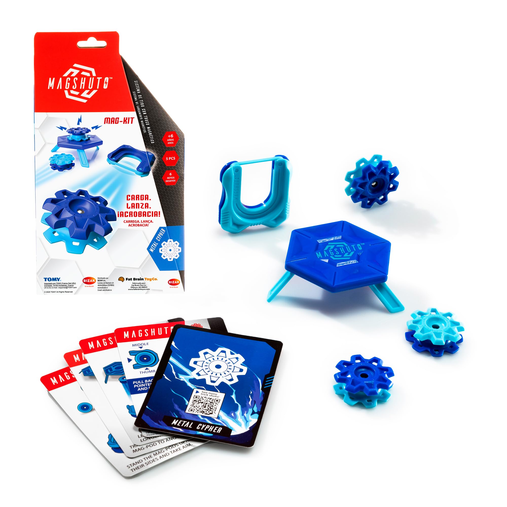 Bizak Magshuto - Kit d'Entraînement avec Lanceur et Mag Pods pour Défis Spectaculaires