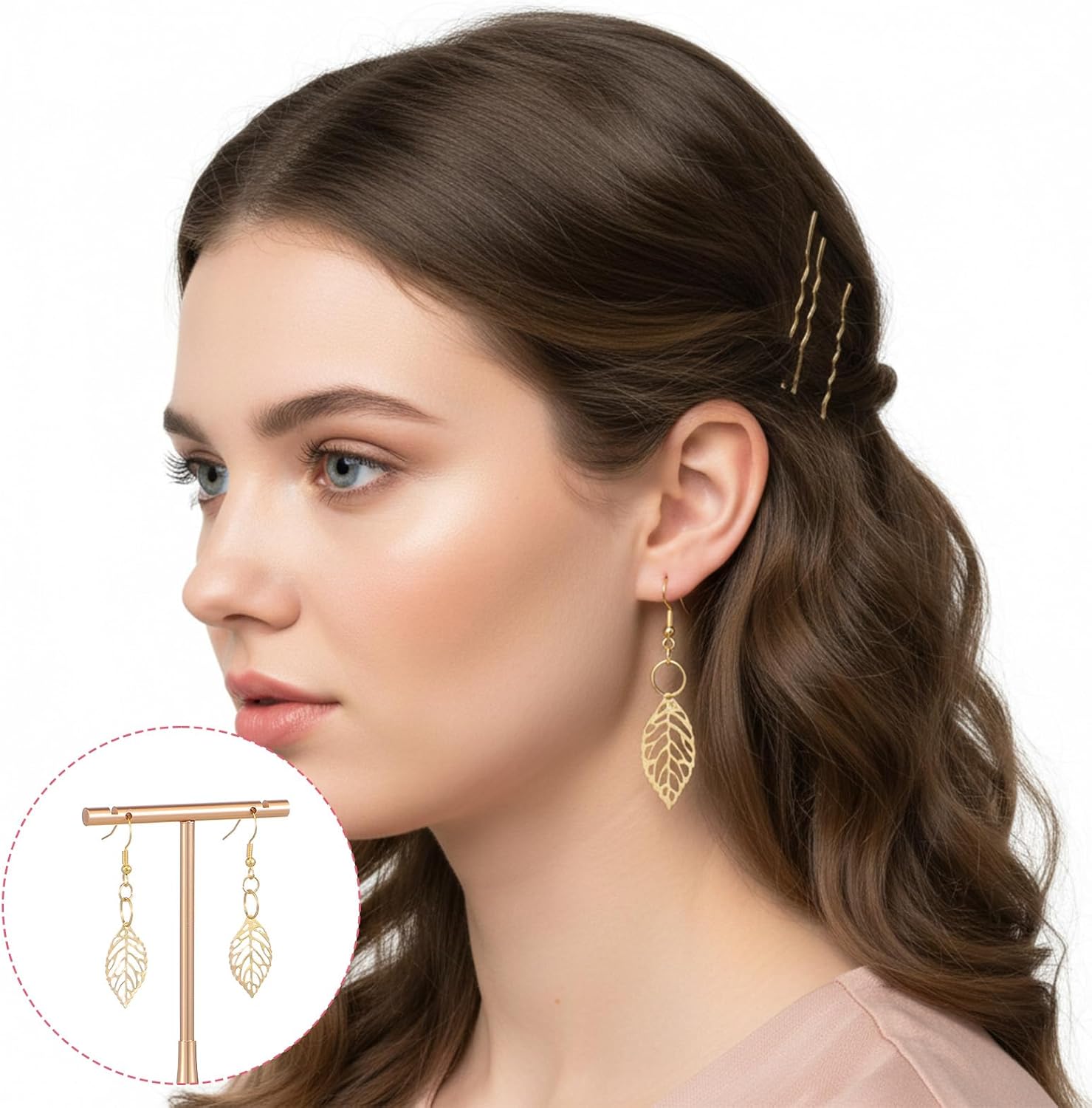 100Pcs Leaf Charms for Jewelry Making, Gold Hollow Leaf Charm Vintage Metal Leaves Pieces for Wedding Garland Party Decorations Pendant Necklace Bracelet Earring DIY Crafts Project - Image 6