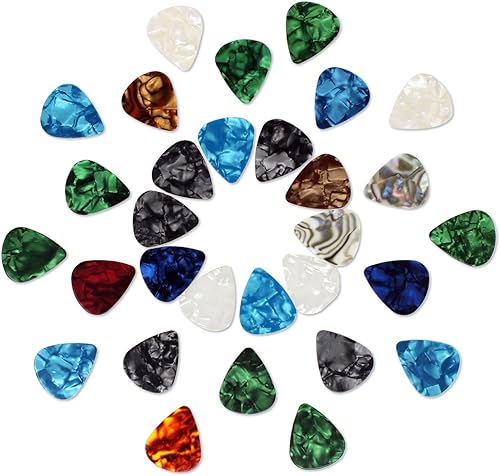 KEESIN StA ck Gitarre Plektrum Plektron Picks gemischt Farbe Zelluloid Pick Plektrum 0 46 0 71 0 96 fA r Ihre elektrische  akustische oder Bass-Gitarre