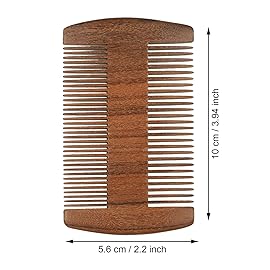 3 Pieces Beard Comb for Men Natural Sandalwood Wooden Mustaches Combs