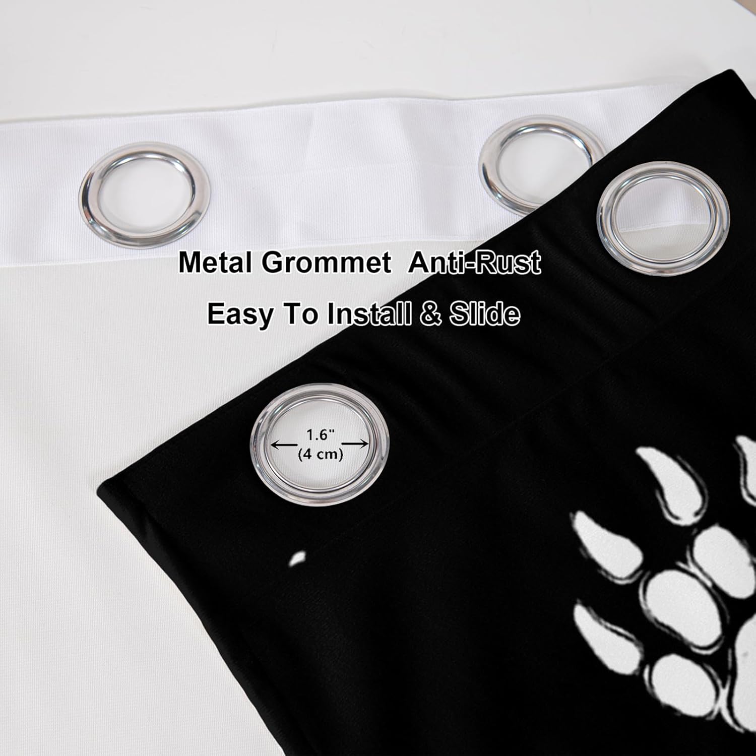 AILONEN Cartoon Dinosaur Window Curtain - Black and White Window Drapes for Kids Teens - 2 Panels Set Graffiti Dino Skeleton Printed Jungle Animal Grommet Curtain, 42" W x 90" H