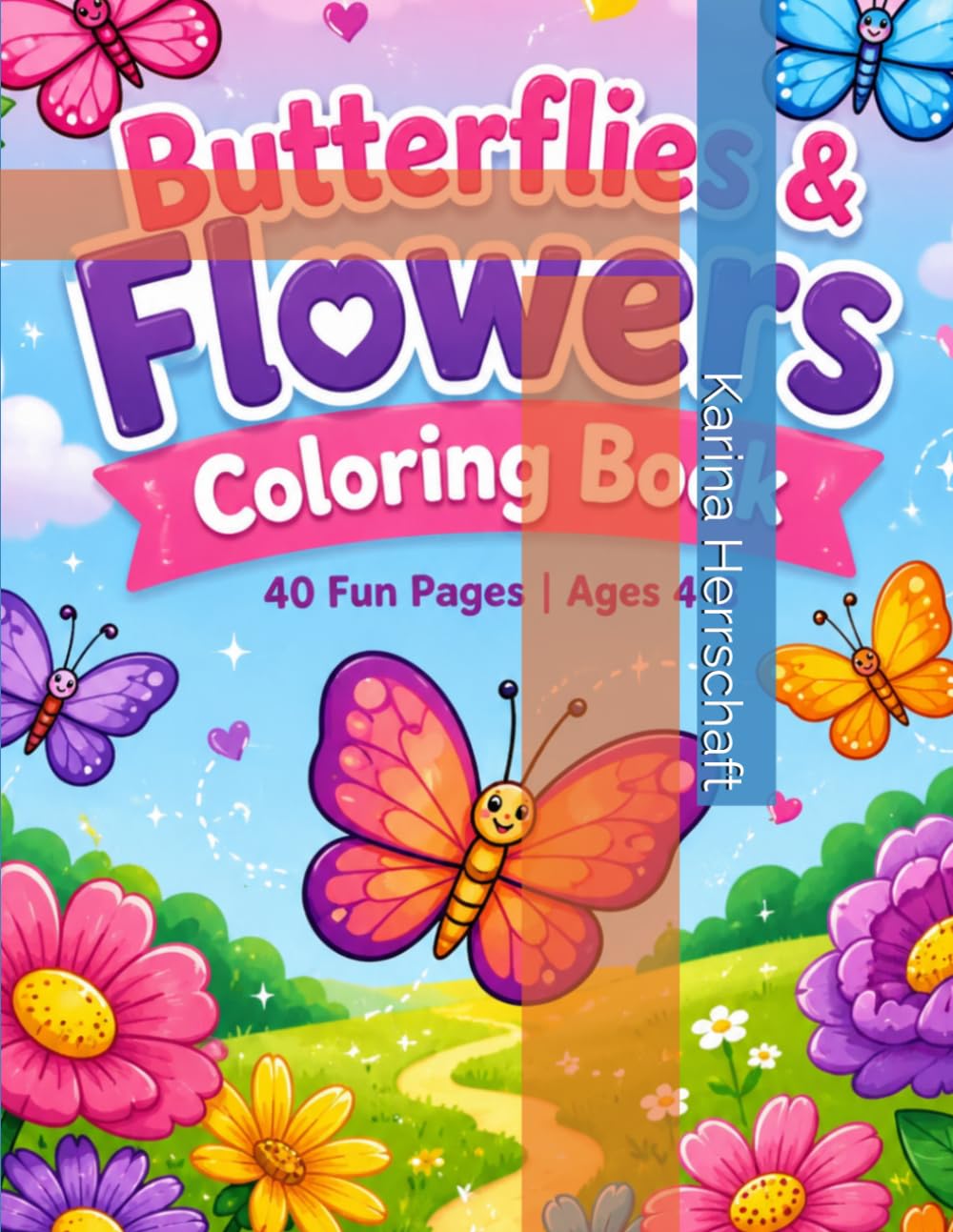 Butterflies and Flowers Coloring Book