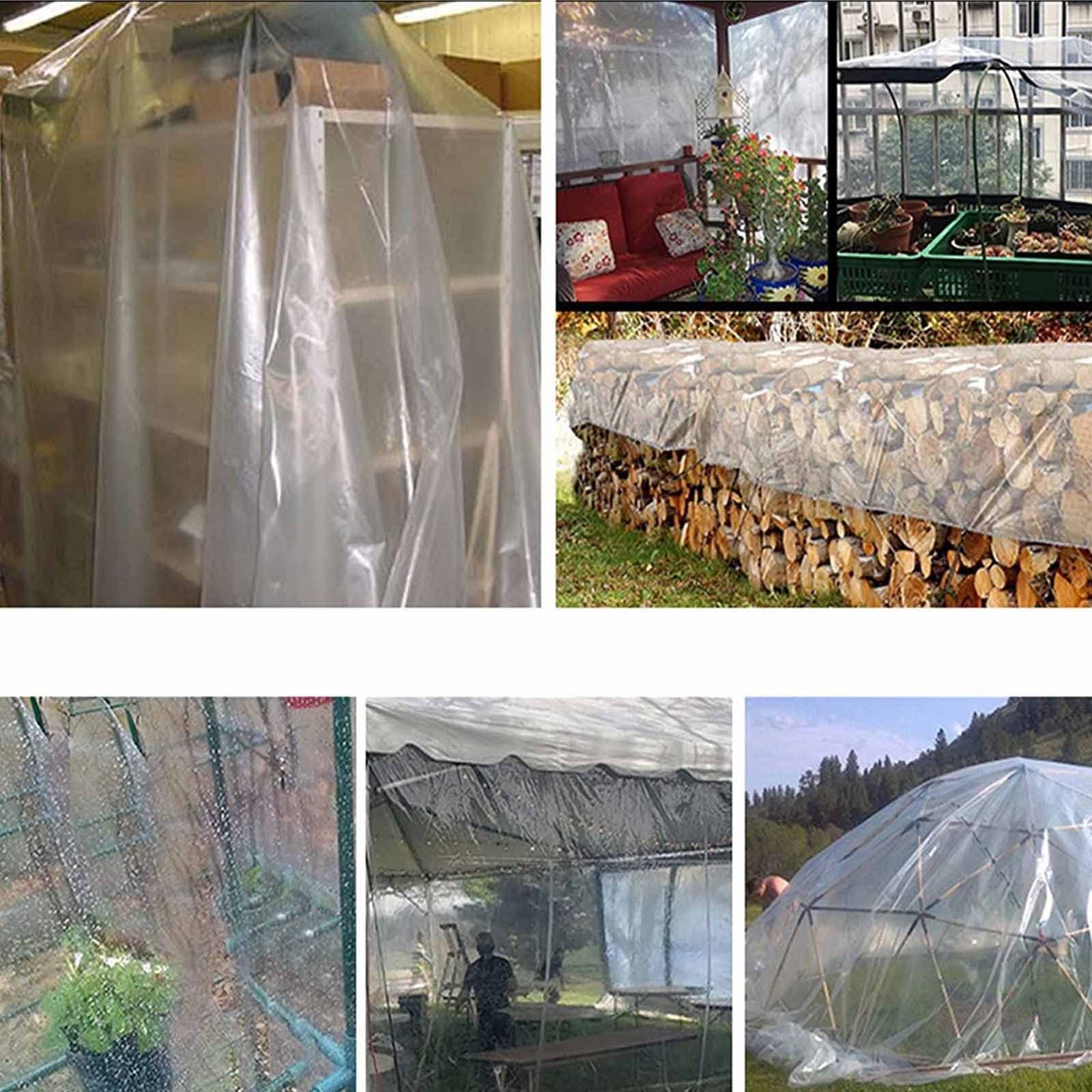 JAHQLIGHT 1m X 1.3m Abdeckplane Transparent Durchsichtig Plane Mit öSen Und Seil ​| Zeltplane Wasserdicht Folie Balkon Abdeckung Gewebeplane StrapazierfäHige Wetterfeste Mehrzweck Autoplanen