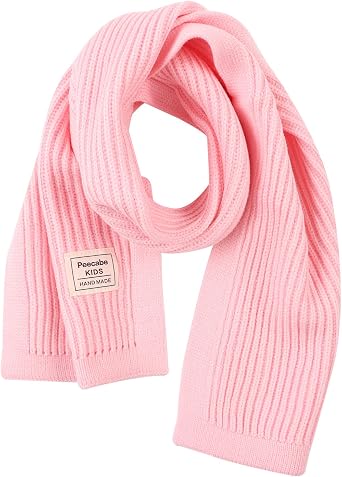 Peecabe Kids Scarf Soft Warm Knit Neck Warmer Winter Classic Scarf for Boys Girls
