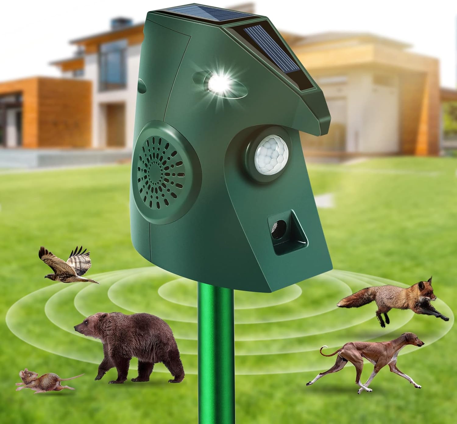 Solar Ultrasonic Cat Repellent, Animal Repellent Outdoor