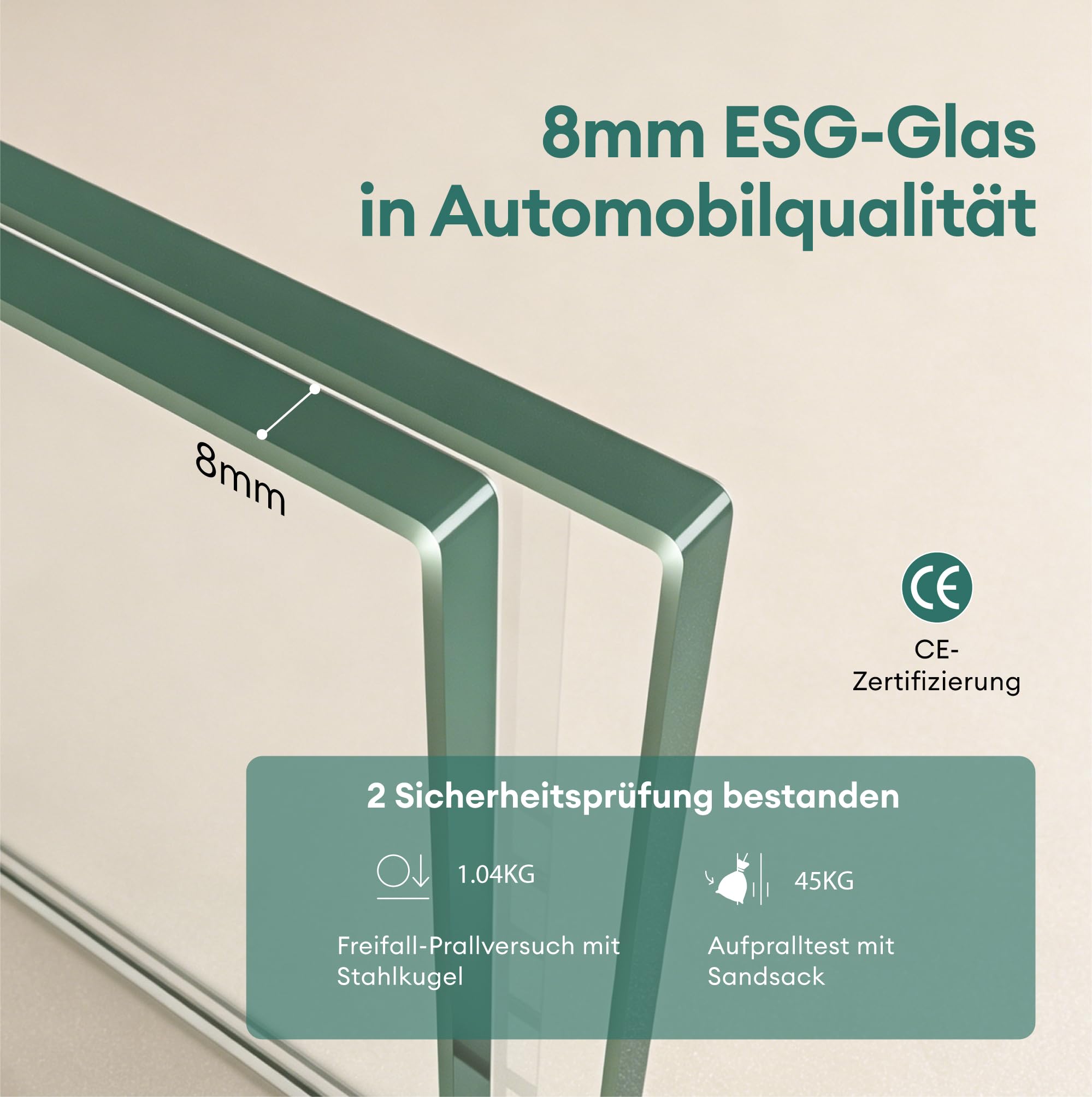 Mai & Mai Glasschiebetür komplettset softclose Matt Schwarz 90x205cm