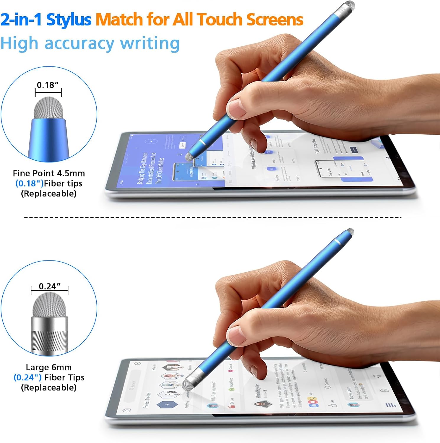 Styluslink Stylus Pen for Touchscreen(5-Pack),2 in 1 Fiber Stylists Pen 3 71PLocsJRML. AC SL1500