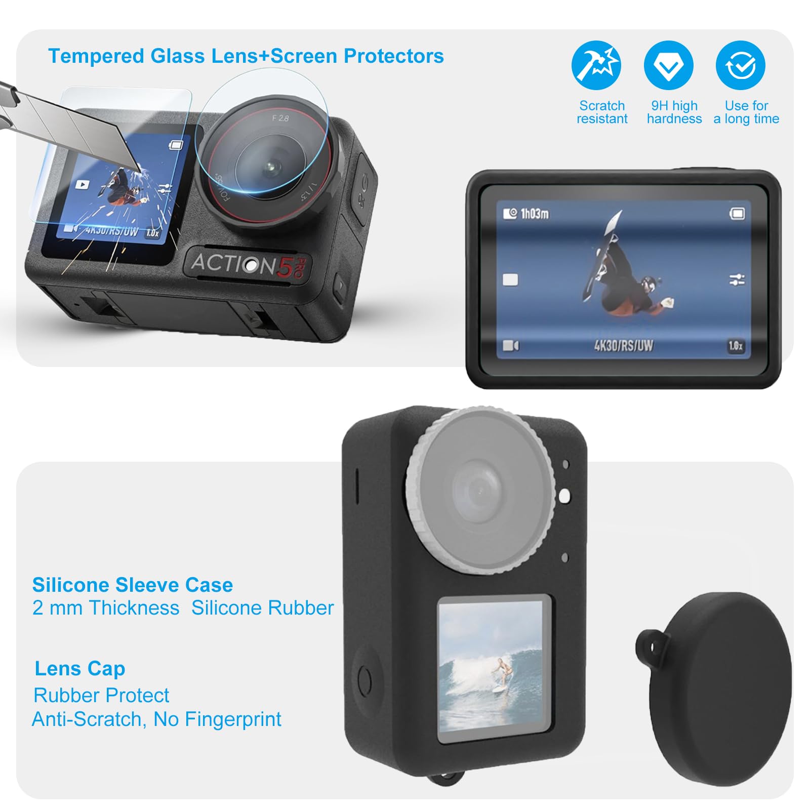 Wasserdichter Filter Für DJI Osmo Action 5/4 - Unterwasserzubehör Lila