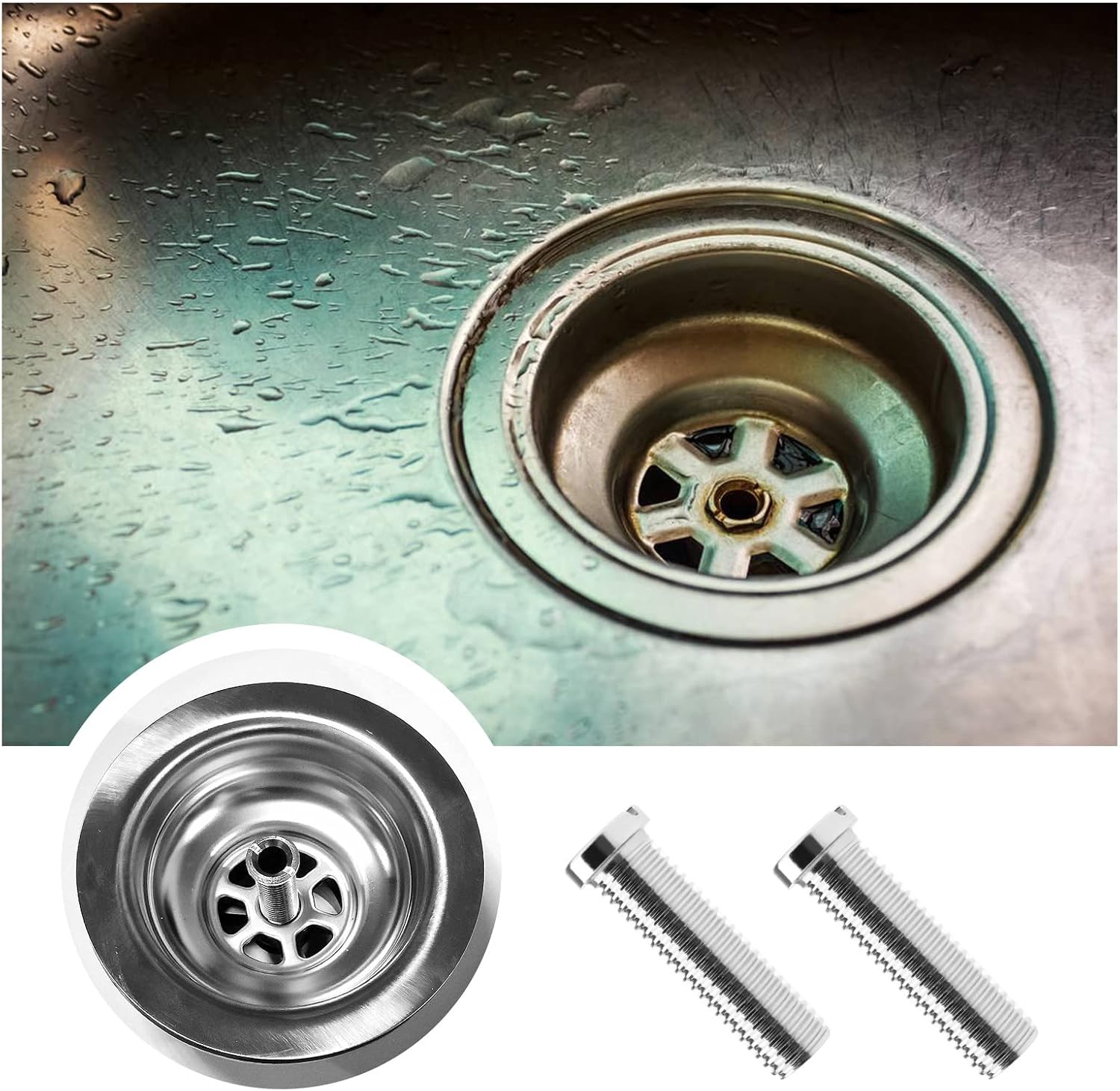 eMagTech Kitchen Sink Screws Thick 304 Stainless Steel M12×45mm (Pack of 2), Silver - Image 5