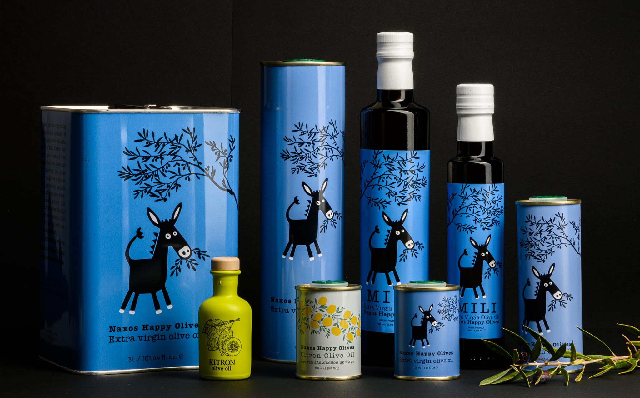 Naxos Happy Olives - Huile d'Olive Extra Vierge grecque - Bidon de 3L - Premium Olive Oil Riche en Polyphénols, Olives Récoltées à la Main à Naxos (Cyclades) (3 L, Extra Vierge)