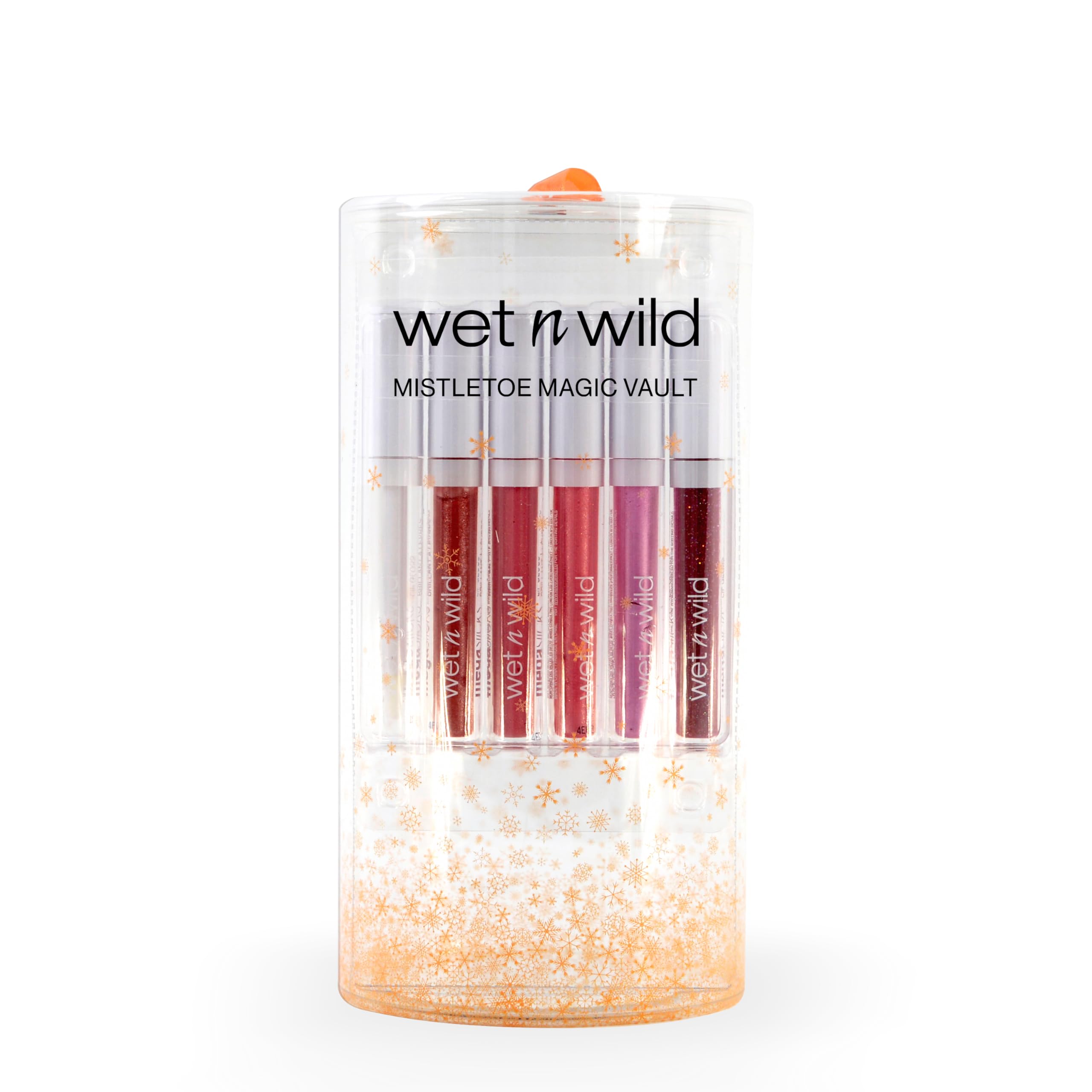 Wet n Wild Mistletoe Magic Vault, 6-Piece Lip Gloss Set, Infused with Hyaluronic Acid, Collagen, Sunflower Oil