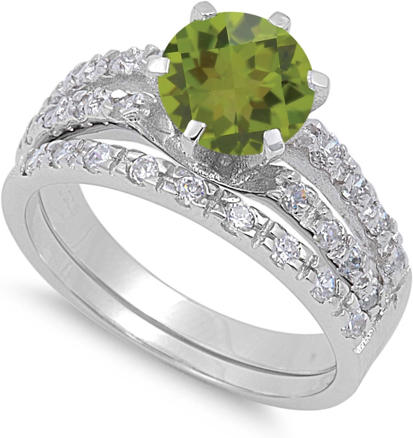 CHOOSE YOUR COLOR Sterling Silver Round Ring