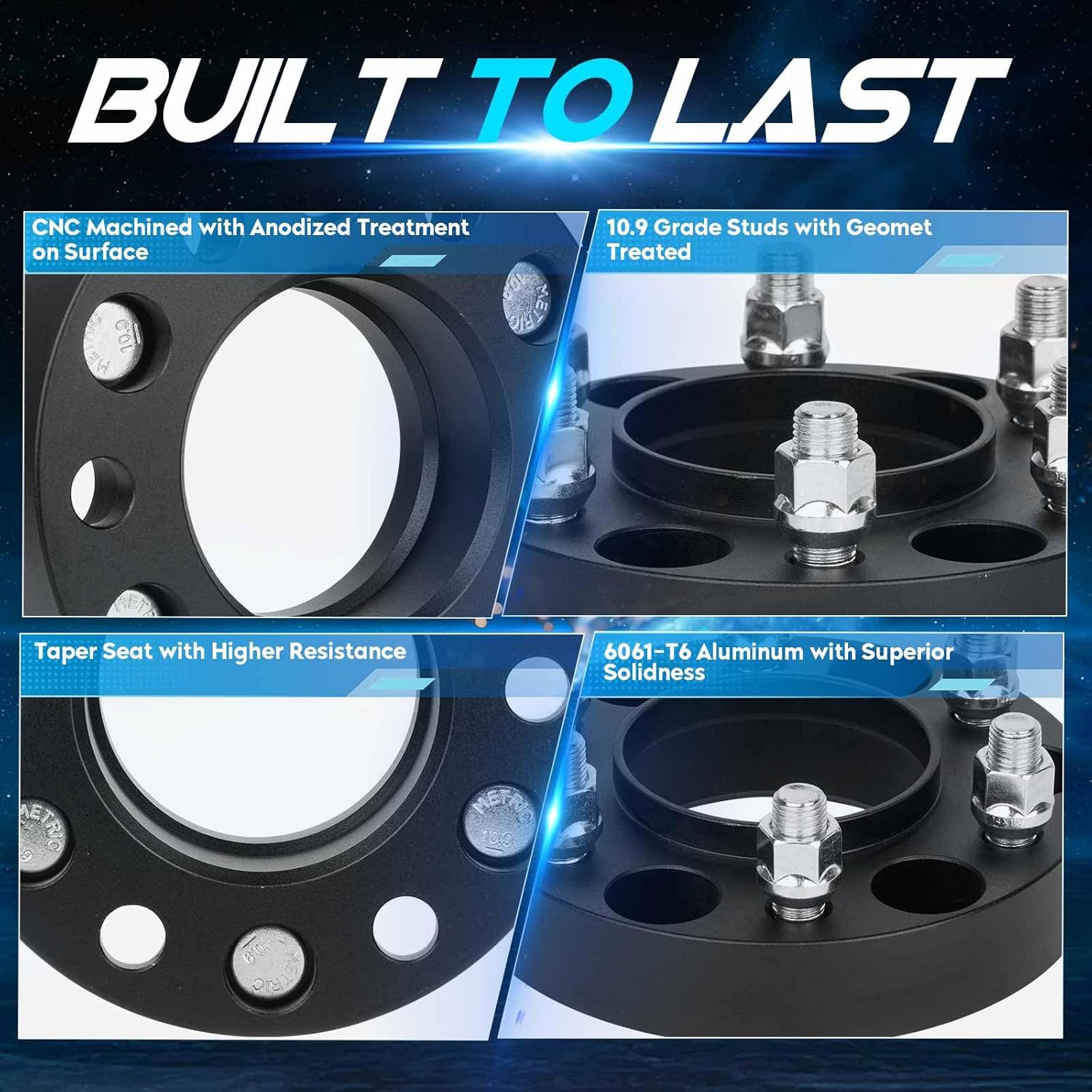 6x135mm to 6x135mm 1.25 inch(31.75mm) Hubcentric Wheel Spacers 87.1mm Bore for 2015-2022 Ford F150 Expedition Lobo, M14x1.5 Studs 6 Lugs Wheel Adapters fits 2015-2022 Lincoln Navigator, Set of 4