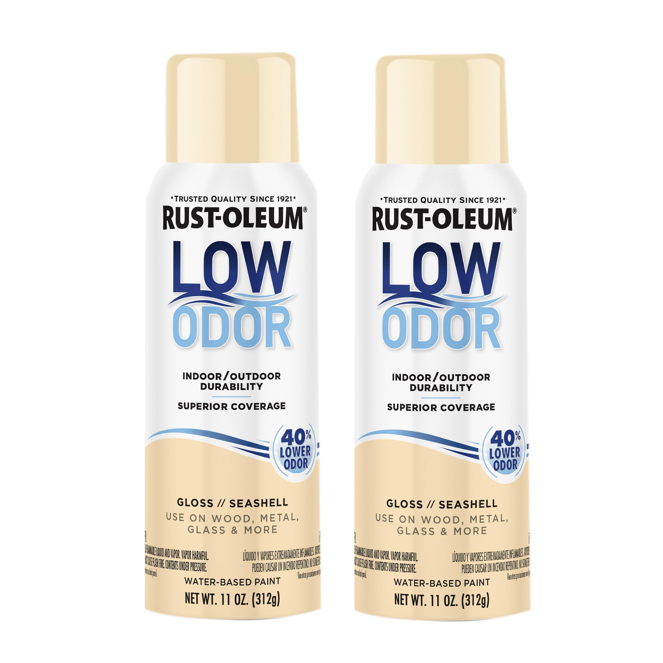 Rust-Oleum Low Odor Premium Spray Paint, Gloss Seashell