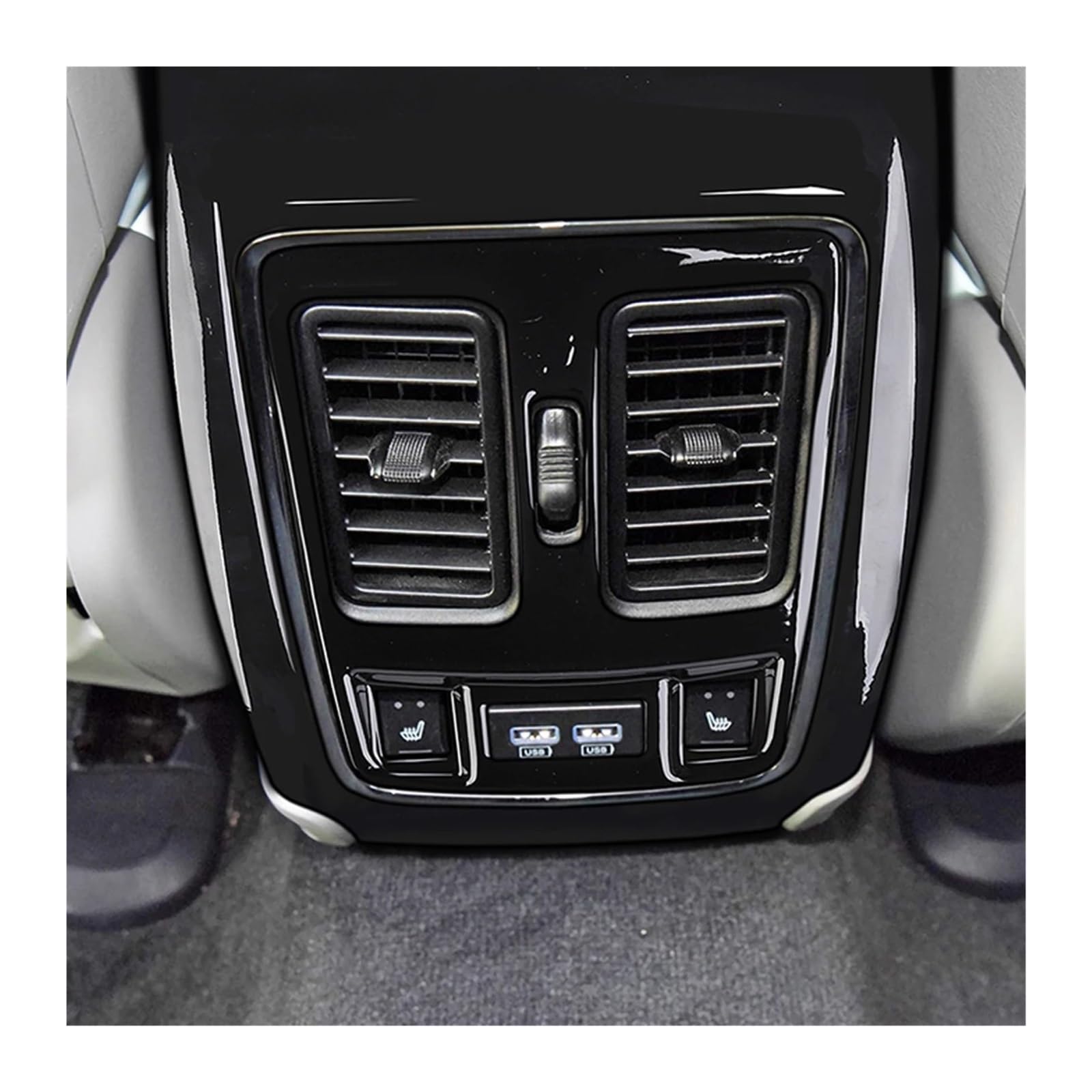 Red Rear A/C Vent Trim Cover – Fits 2011+ Jeep Grand Cherokee (2-Piece Set)
