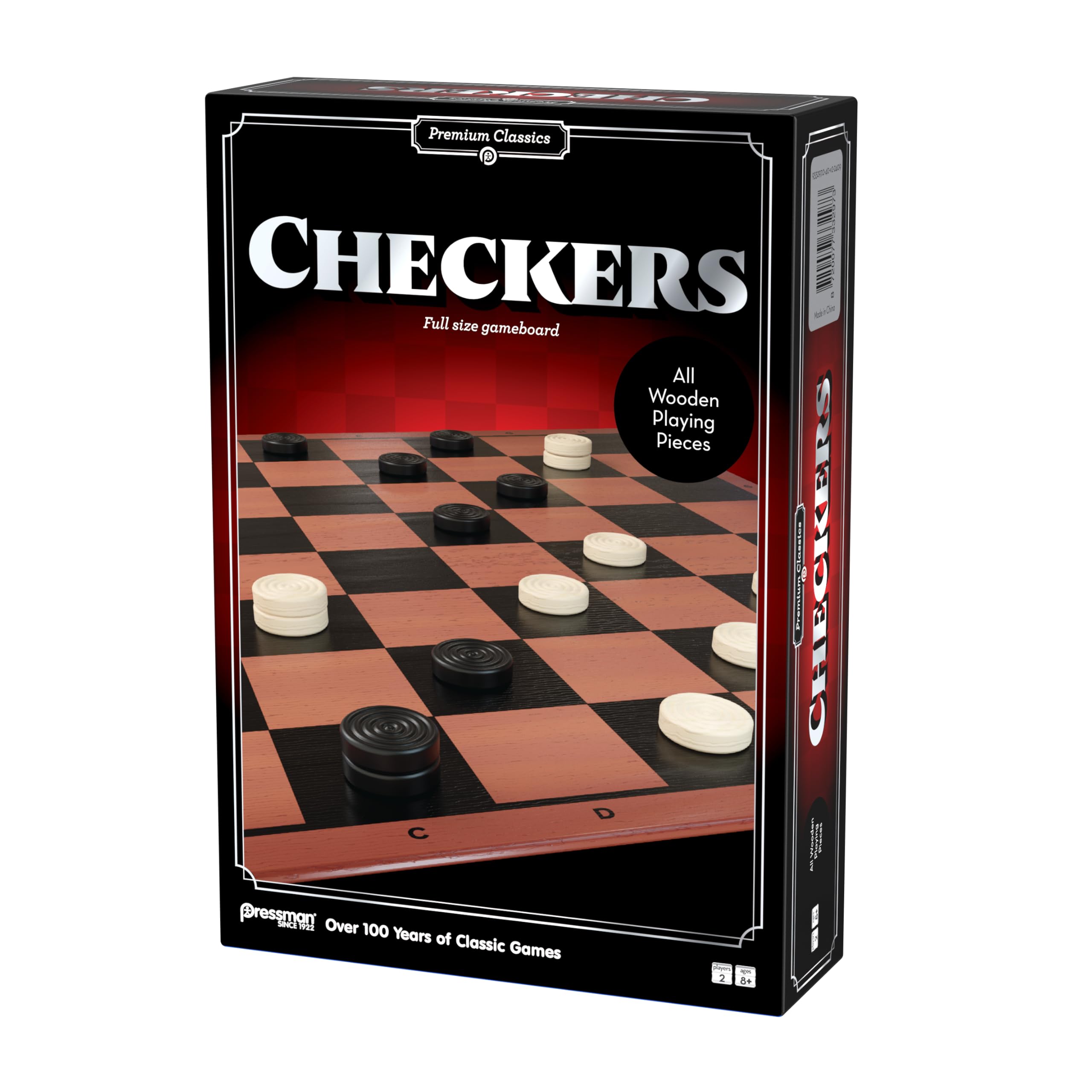 Amazon.com: Pressman Premium Classics: Checkers | Full-Size