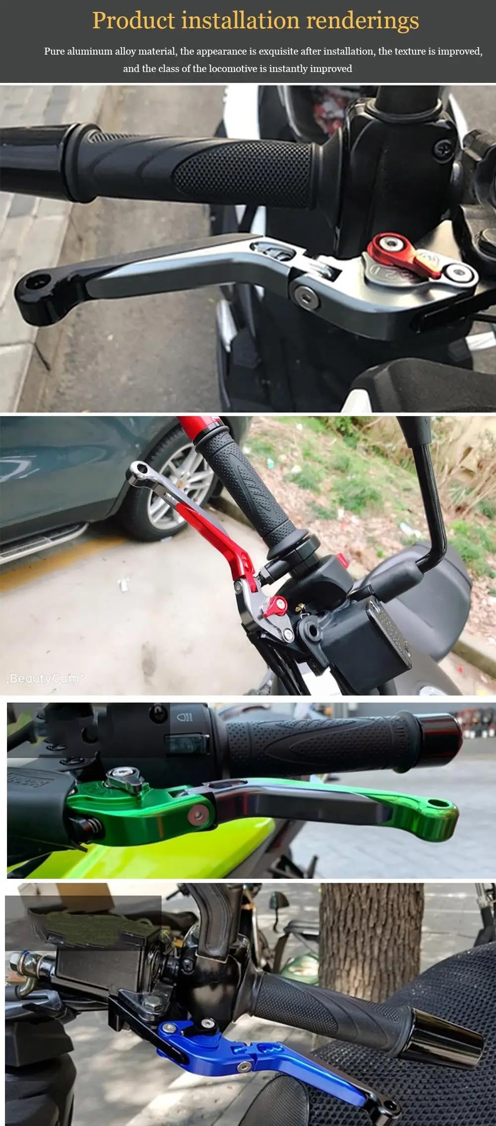 Per SH300 SH 300 2008 Accessori Moto Regolabile CNC Pieghevole Extensibile Maniglia Freno Maniglia Frizione Leve Rosso + Nero + Rosso