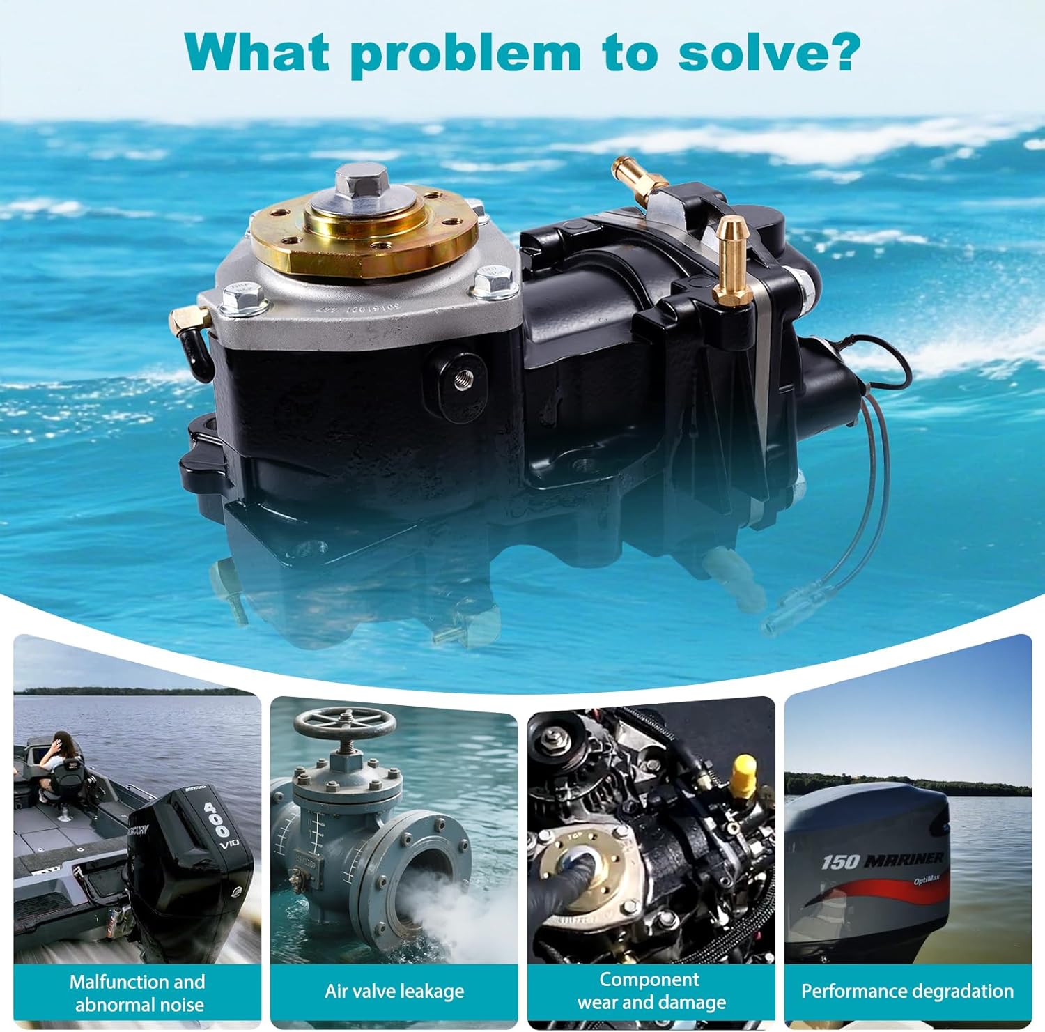 8M0060052 Air Compressor Fits for Mercury New Optimax 3.0L DFI High - Efficiency Marine Engine Compressor Replacement 8M0050657 828123T16