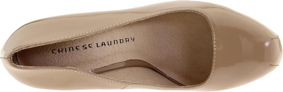 chinese laundry dress shoes Women's Whistle Platform Pump,Nude Patent,10 M US promo-YEC heel provides you with The colour of the Color:New England Combo