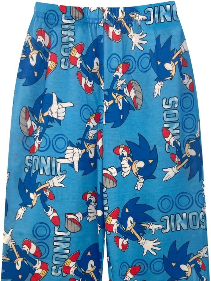 Sonic The Hedgehog Boys Pajama Set - 3 Piece Pants, T-Shirt & Shorts - Sleepwear PJ Set for Kids, Toddler Boys Pajamas - Image 5