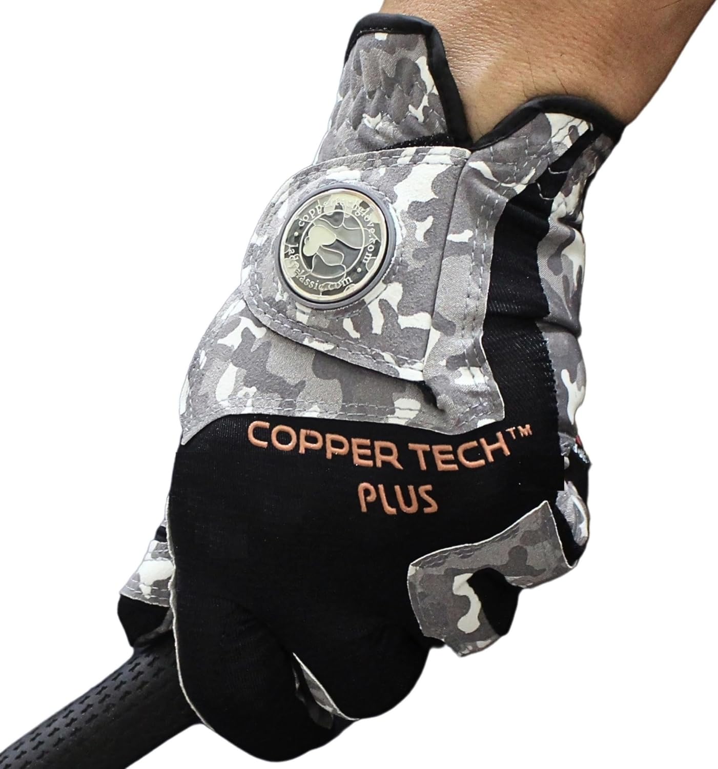 Copper Tech Plus Women's Golf Gloves – Patriotic National Flag Pattern with Ball Marker –Premium Copper Infused Womens Golf Gloves