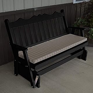 A & L Furniture Yellow Pine Royal English Deluxe Glider, 5', White