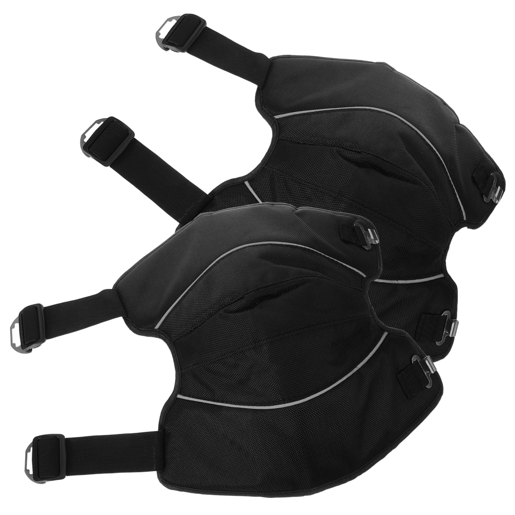 BESPORTBLE Protector De Ciclismo Tamaño Cubrir Deporte Rodilleras Almohadillas Protectoras Equipo De Protección De Ciclismo Patines Cuero Pu Black 2 Piezas X 4