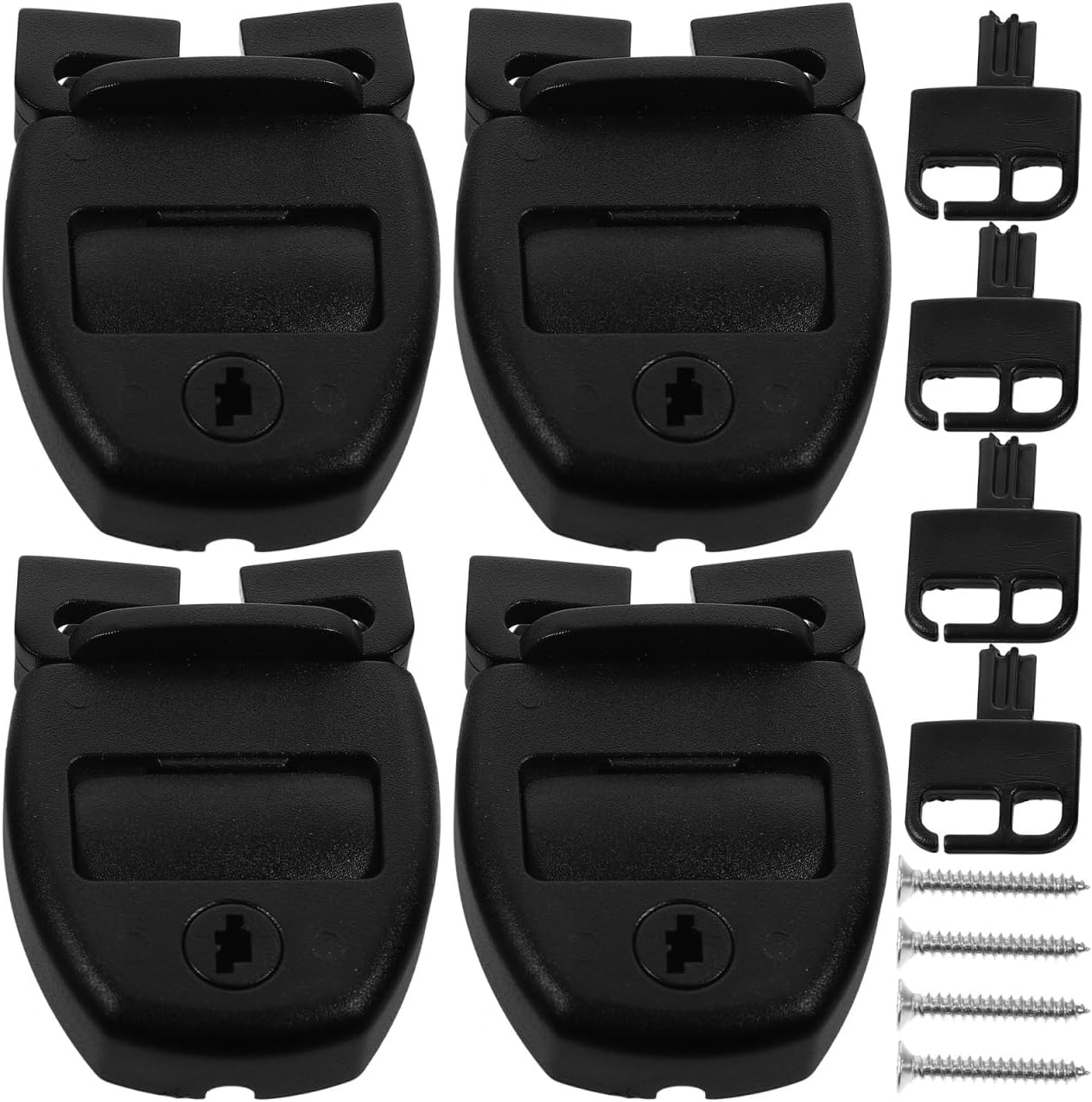 Multi-Function Backpack Buckle Replacement Set 2.36X1.77In Durable Plastic Fastening Clips with Latches and Screws for Hiking Backpack Repair and Outdoor Gear 4 Pack
