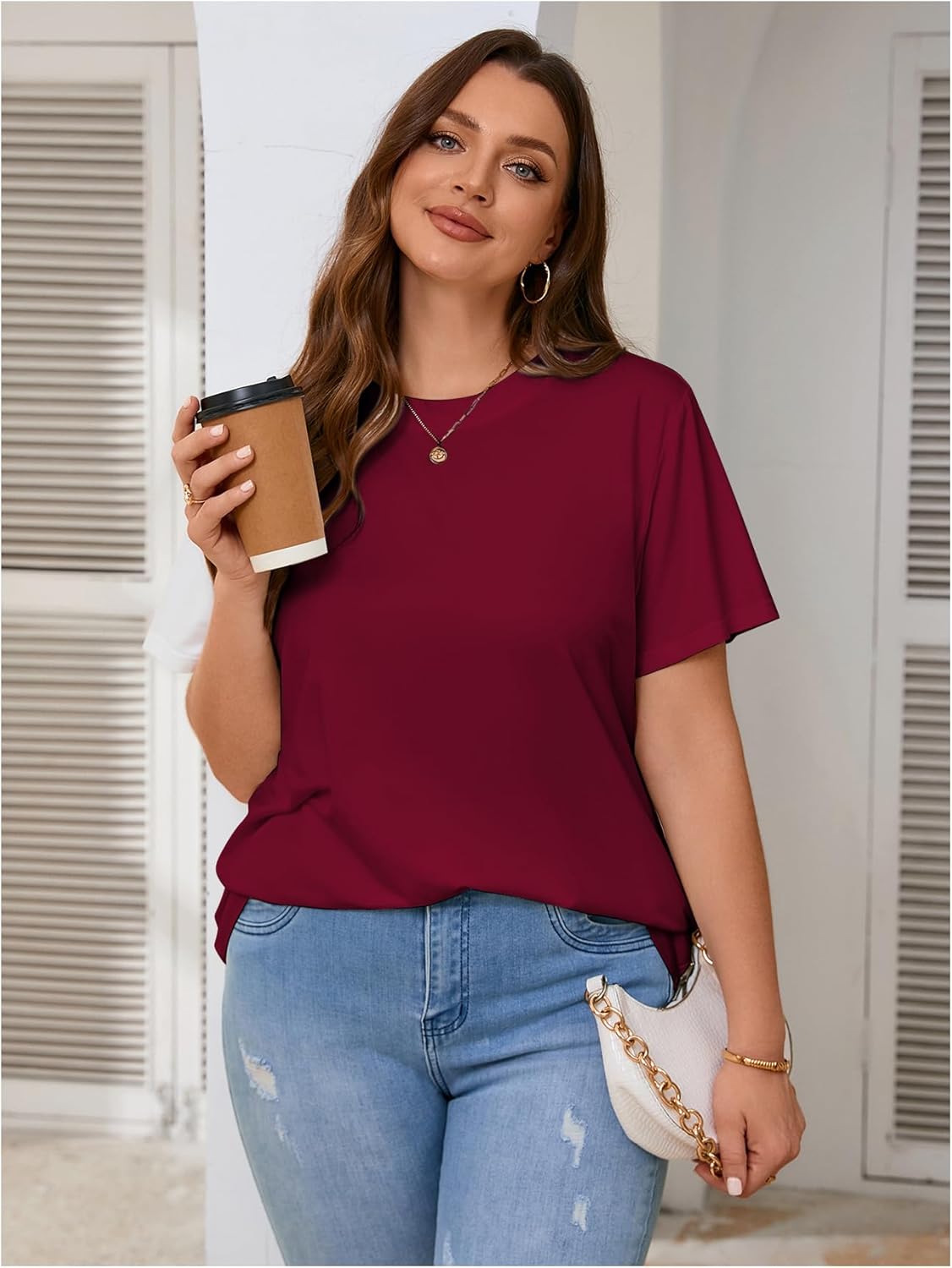 WDIRARA Women's Plus Size Fringe Tops Punk Criss Cross Ripped Open Back T Shirt Short Sleeve Backless Tee Top - Image 4