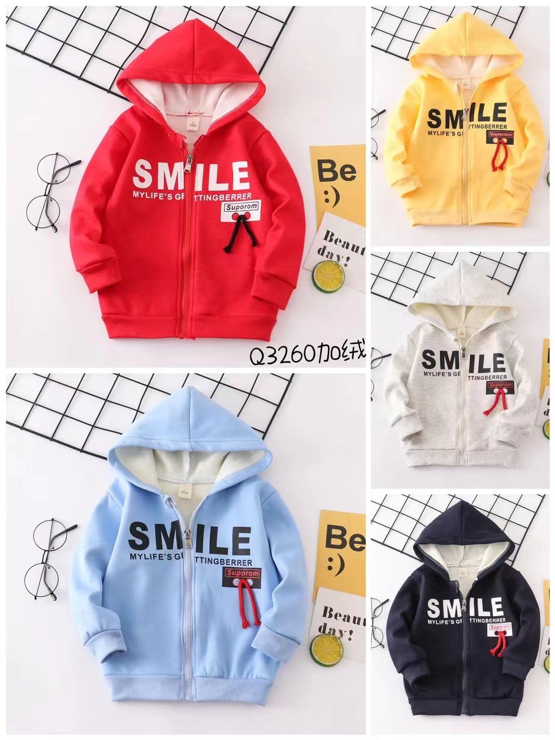 Bold N Elegant Kids Winter Warm Fleece Front Open Zipper Hoodie Sweatshirt Jacket for Infant Toddler Baby Boys & Girls (IN, Age, 6 Months, 12 Months, Black) 1