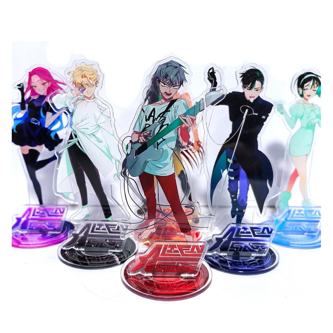 AlienStages Acrylic Stand 6pcs Set Ivan & Till Figure Stand Mizu & Sua Figure Desktop Decoration AlienStages Fans Collections (B)