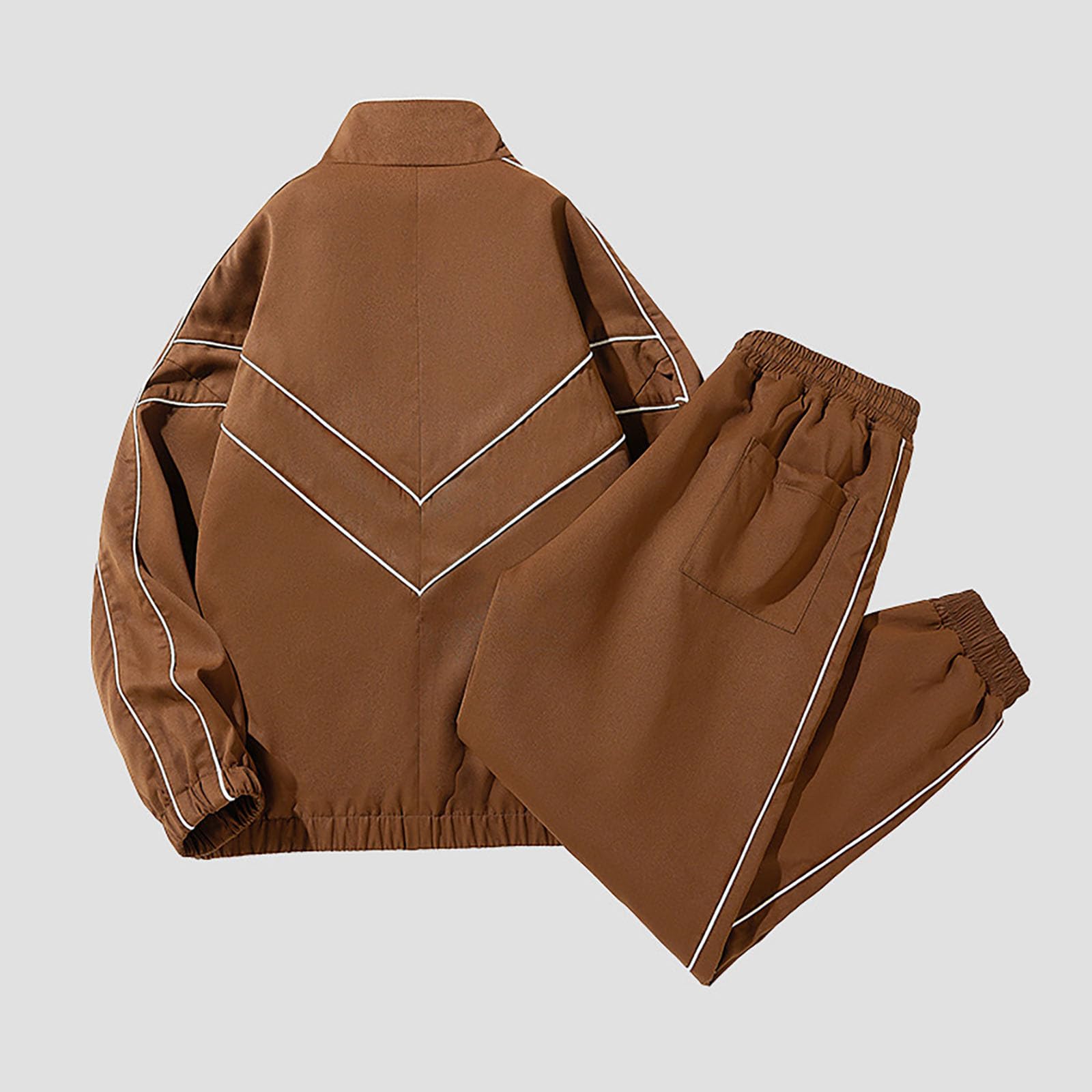 Chándal de algodón para hombre, traje de chándal, traje de casa para hombre, otoño, deportes al aire libre, estilo informal, chaqueta y pantalón sin capucha