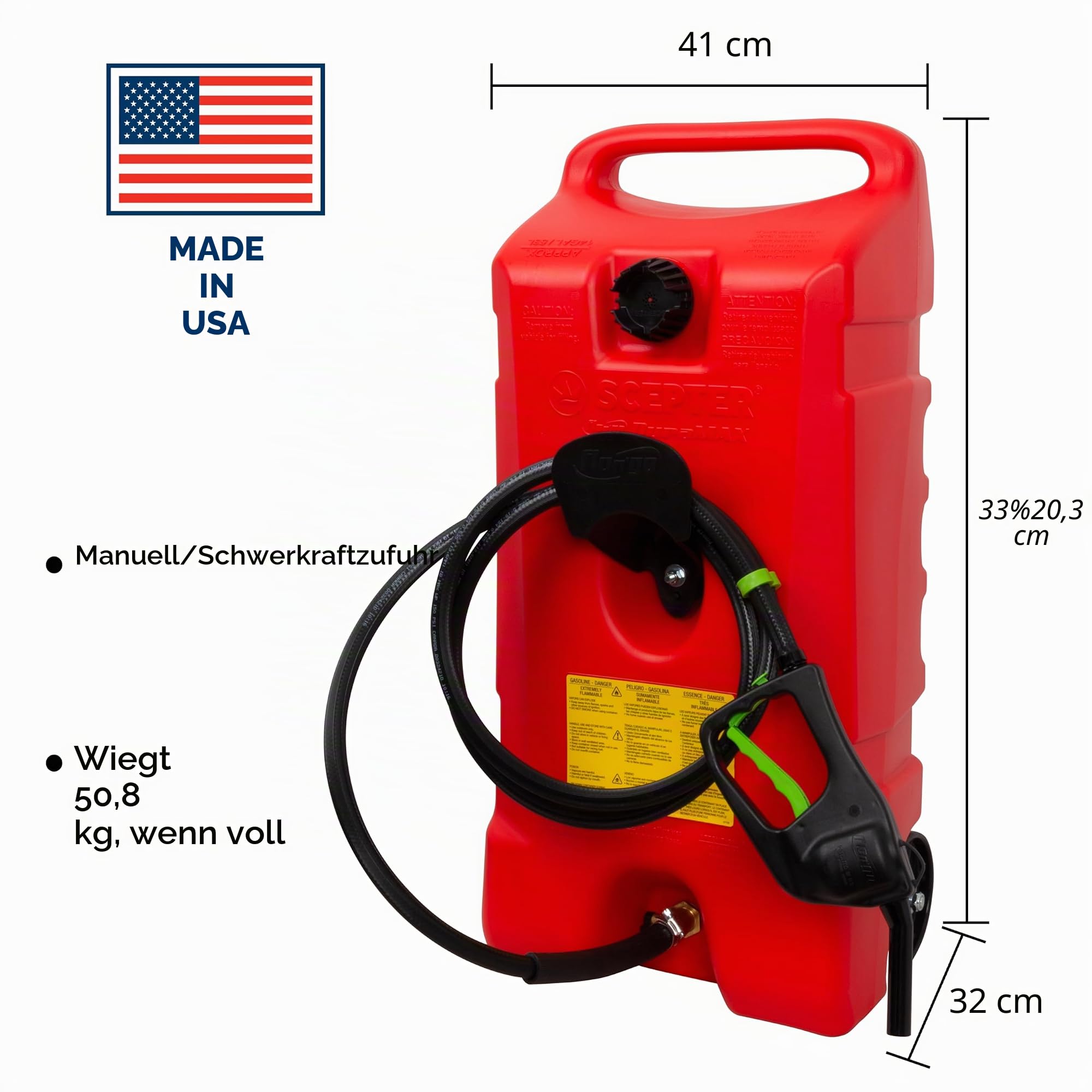 Scepter b53-bidon mit Rädern 53 Liter