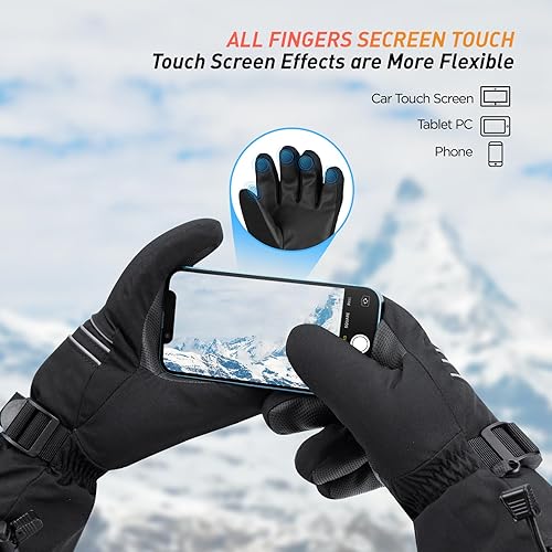 Miniatura 3 de RunRRIn Heated Gloves for Men Women - 7.4V 3200mAh Rechargeable Electric Battery Powered Hand Warmer, Winter Heating Thermal Waterproof Snow Ski