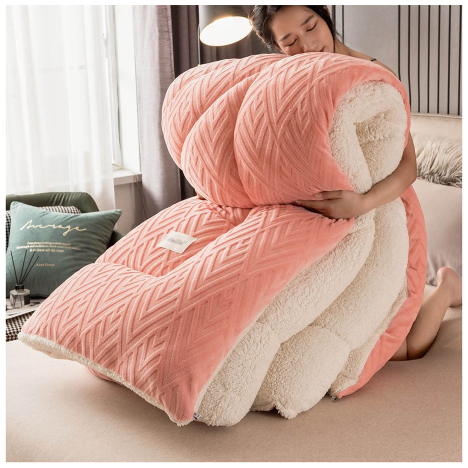 Couette anti-allergique en laine d'agneau contre le froid d'hiver