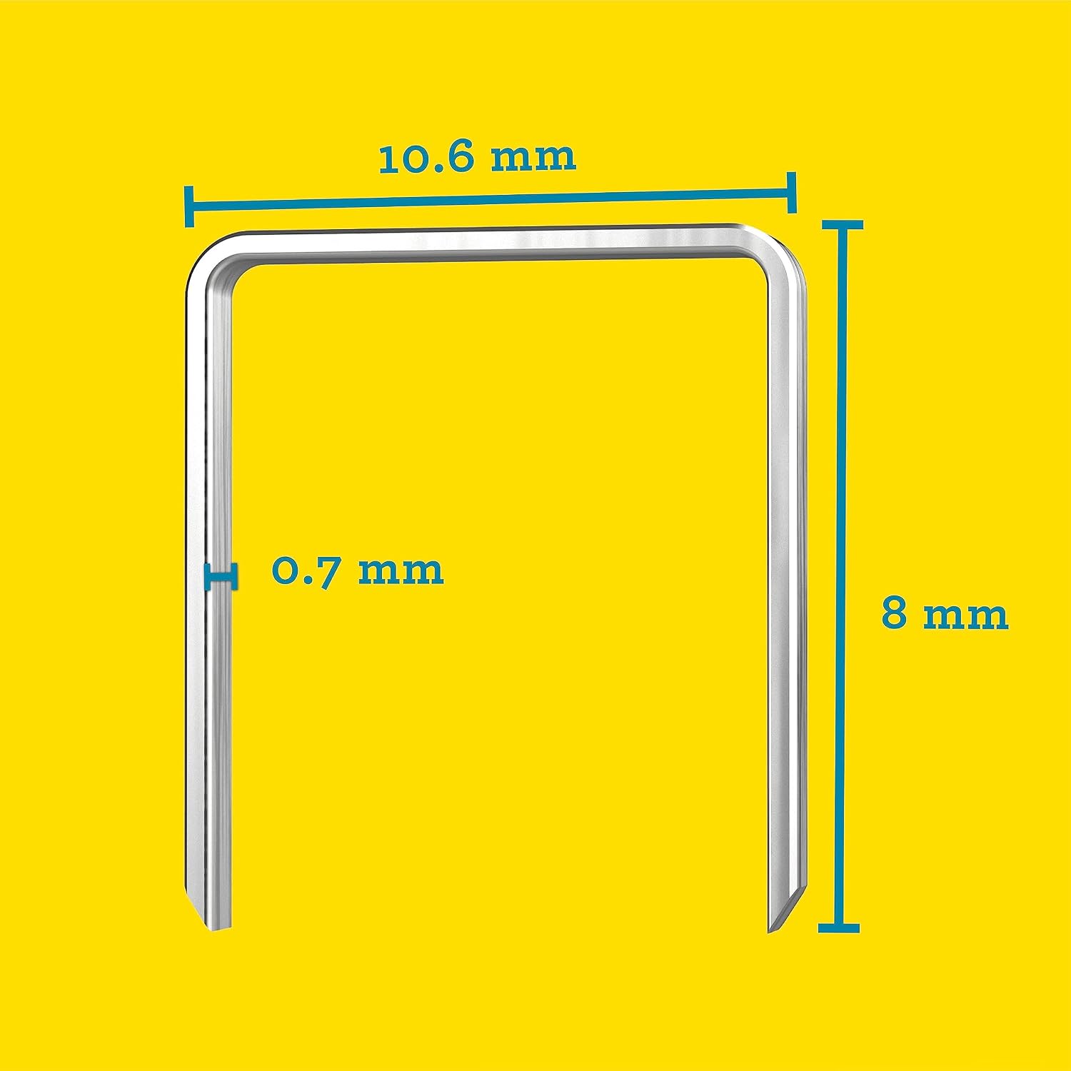 Rapid High-Performance Staples for Textiles, Finewire No. 13, Leg Length 8mm, Staple Gun Staples, Galvanised Steel, 5000 Pieces, Boxed (11835600)