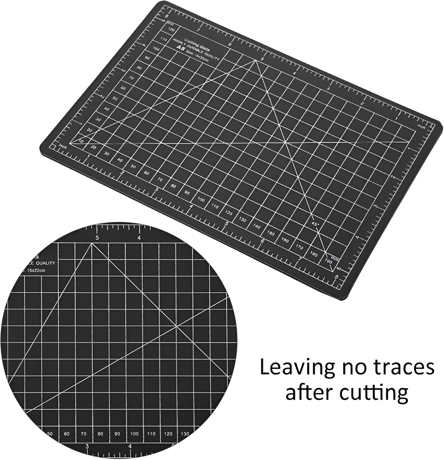 A5 Self Cutting Mat, Black, 8.7 x 5.9 in, 4 Pack