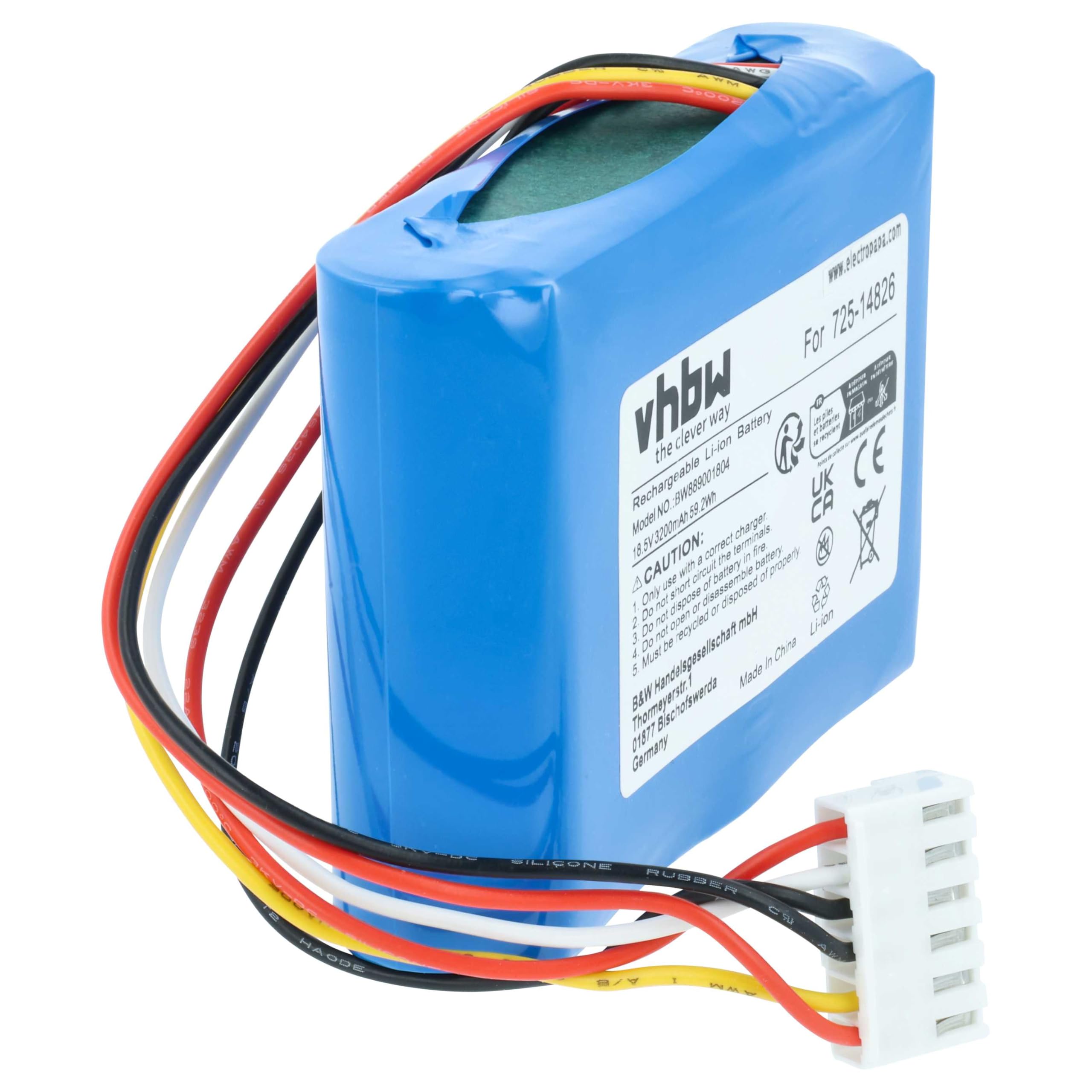 vhbw Batería Compatible con Robomow RK 1000 Pro, 2000 Pro, 1000, 2000 Robot cortacésped 3200mAh 18,5V Li-Ion