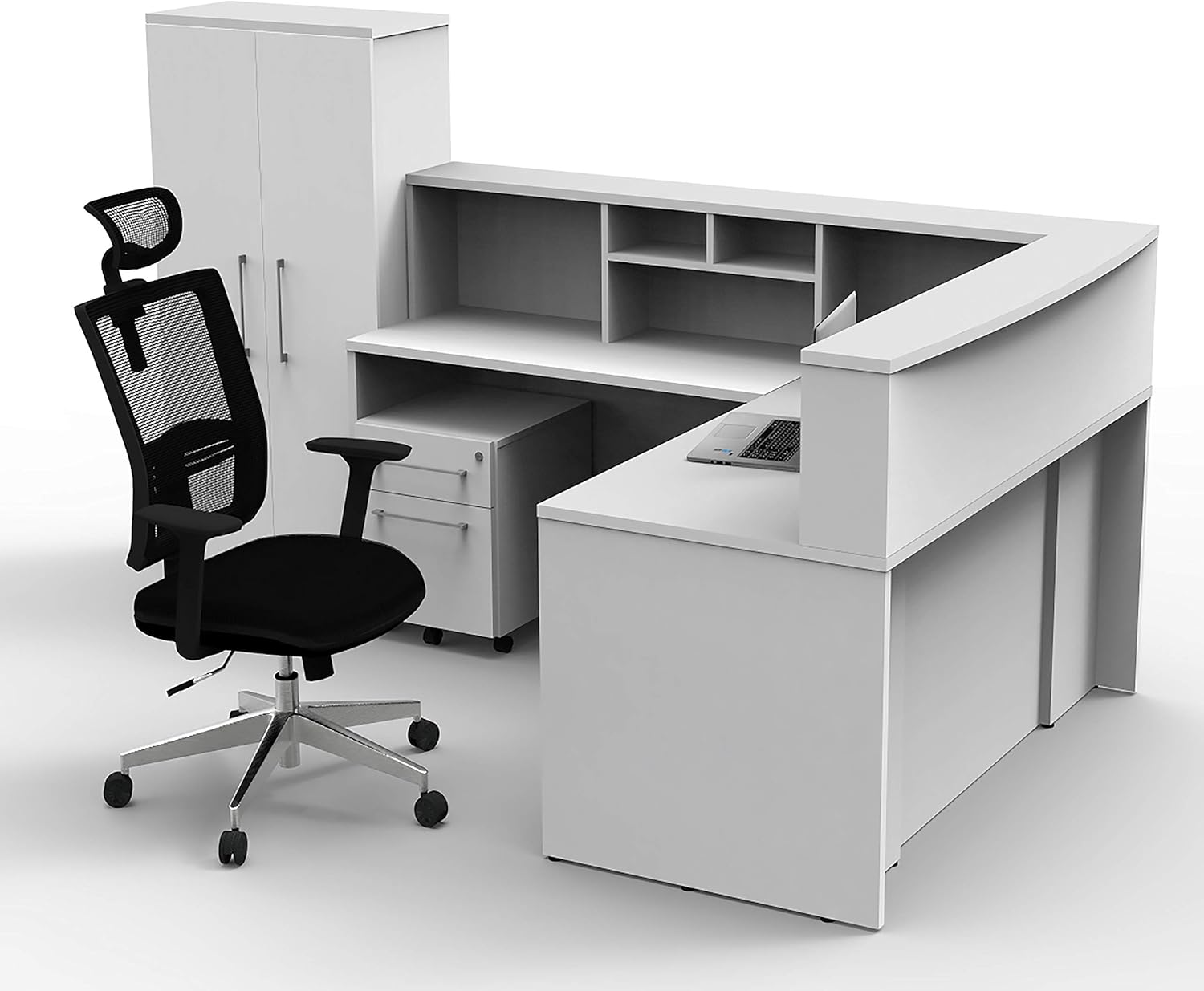 Office Reception Center Desk with Chair Collaboration