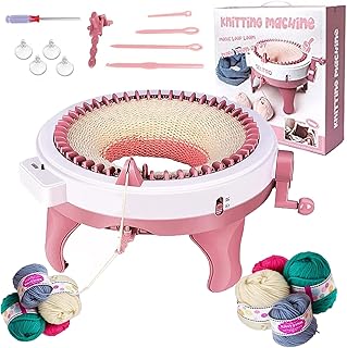 Knitting Machine,48 Needles Knitting Machine with Row Counter, Smart Weave Knitting Spinning Knitting Loom Machine, Board Rotating Double Weaving Machine kit for Dults or Kids Gift Knit Scarf Hat Sock
