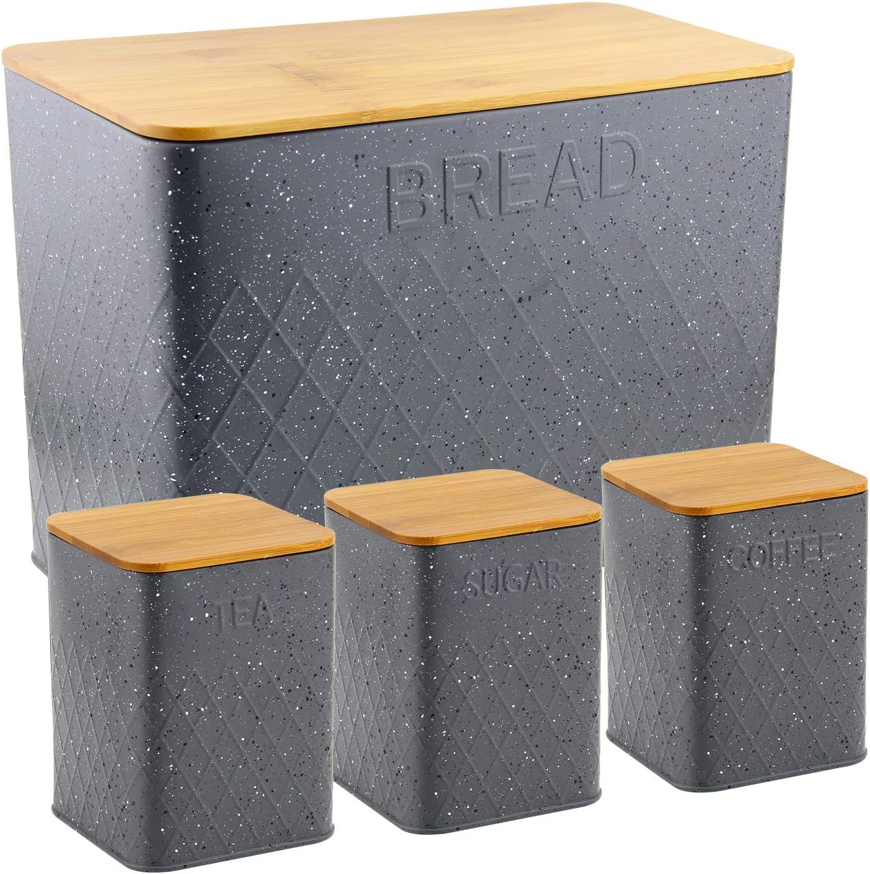HausRoland Bread Box for Kitchen Counter Stainless Steel