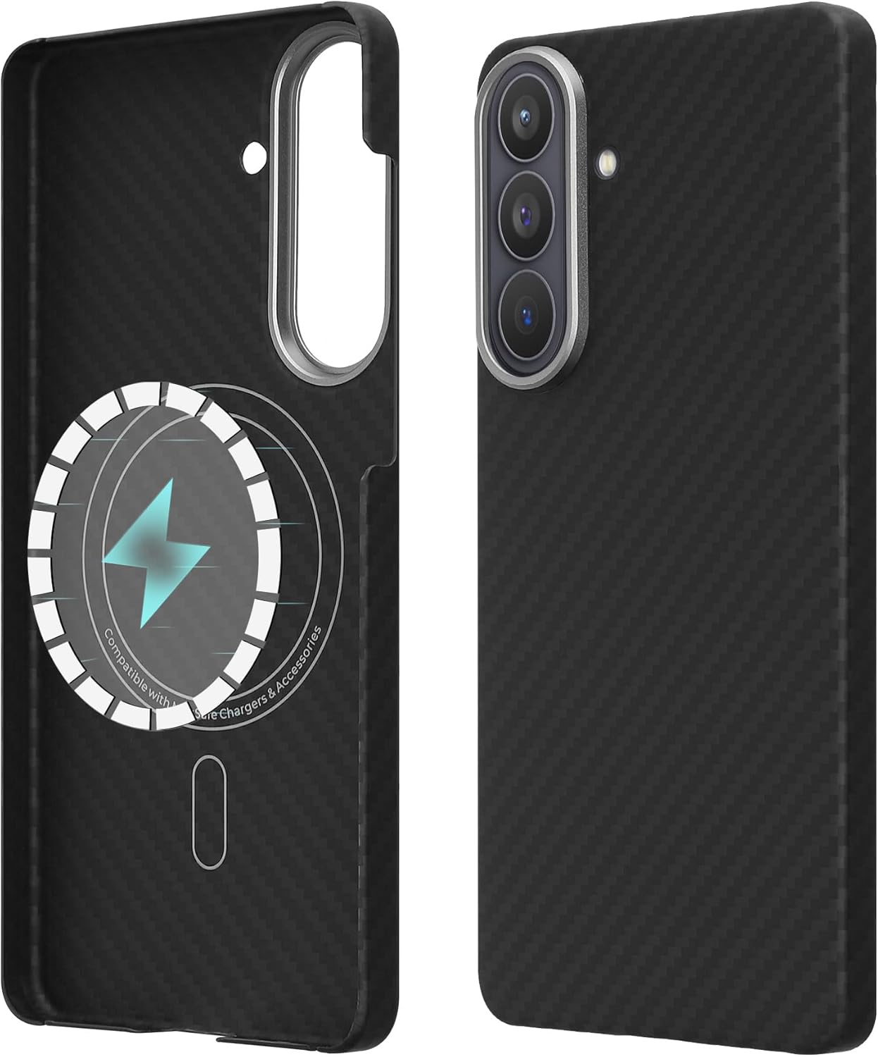 kalibri Ultra Thin Phone Case for Samsung Galaxy S26 Plus Case - Aramid Fibre Ultra Lightweight Mobile Phone Case - Scratch Resistant - Compatible with MagSafe - Black Matte