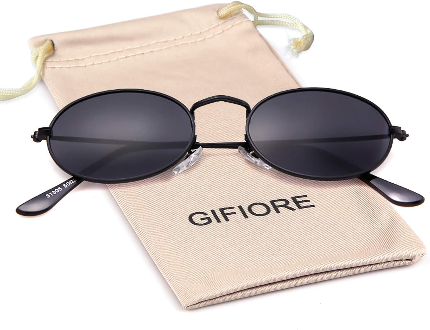 GIFIORE Oval Sunglasses Vintage Retro 90s Sunglasses Trendy Designer Glasses for Women Men - Image 6
