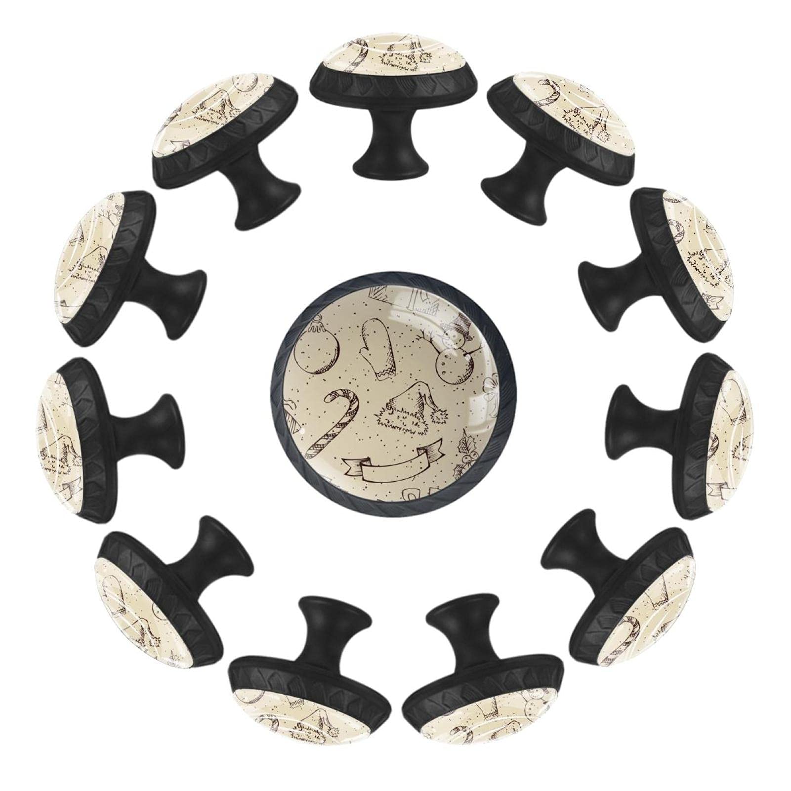 Boutons de tiroir ronds de Noël pour décorer une chambre d'enfant lors des fêtes