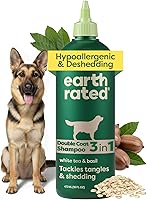 Earth Rated Deshedding Dog Shampoo 3-in-1 Hypoallergenic Conditioner for Shedding Breeds, Deodorizing Natural Formula, 16oz