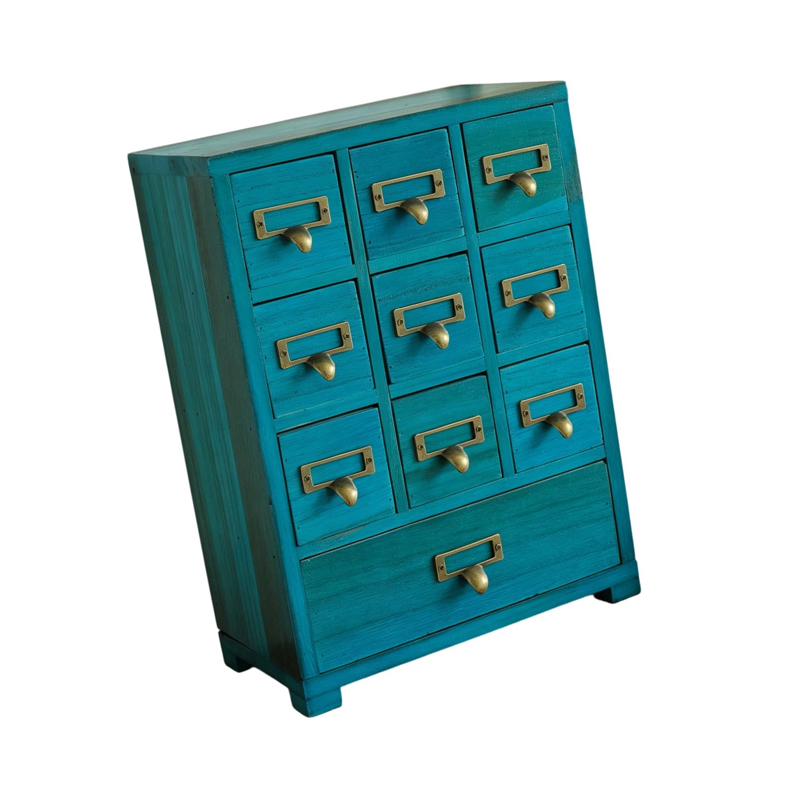 TQUXNGA Space Saving 9 Drawer Organizers for Stationery Cosmetics Wooden Desktop Storage Unit for Efficient Organization Small Item Planner