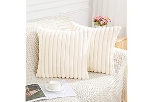 JoJuSiS Pack of 2 Faux Fur Plush Decorative Throw