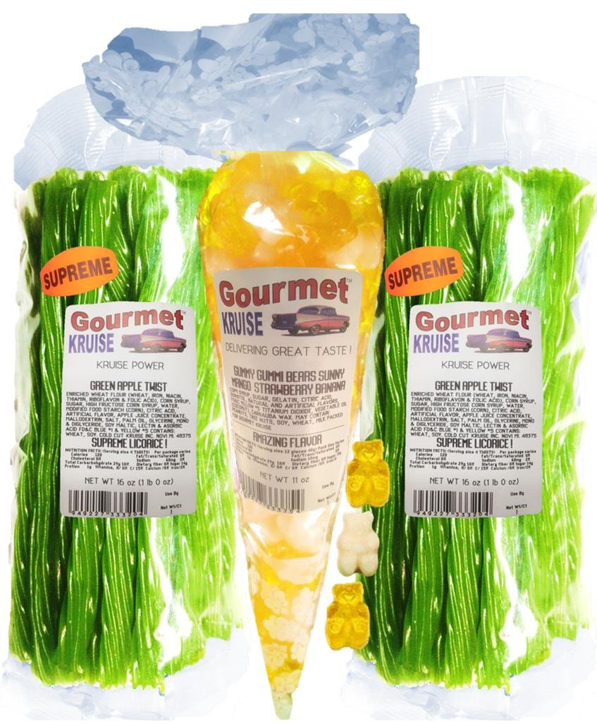 Green Apple Licorice Twist 21lb Bags (1) Yellow Mango